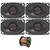 2 Pairs (QTY 4) of Infinity Reference 6432CFX 4x6" 135 Watts Peak Power 2-Way Car Audio Vehicle Speakers Bundle Combo with 16 AWG Gauge 50 Feet Speaker Wire Cable