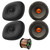 JBL 6.5" 300 Watt Peak Power Midrange Woofer Car Audio Speakers (Pair) + Infinity Primus 693M 6x9" 180 Watt Max 3-Way Audio Speakers (Pair) with 16 Gauge 50 feet Wire