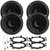 Two Pairs (QTY 4) of Infinity Primus Series PR603F 6.5" 150W Max Power 2-Way Multi-Element Speakers, 2x Speaker Wire Harness, 2x Speaker Mounting Bracket Adaptor (Bundle Fits 1995-2009 GM Vehicles)