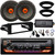 JVC KD-T925BTS Single-DIN Bluetooth USB/AUX CD Player LED AM/FM Stereo SiriusXM Ready Receiver W/Install Kit, 2x 6.5" 300W Max Midrange Speakers W/Adapters, 2 Channel Amplifier W/Kit, Handlebar Kit