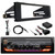 JVC KD-X380BTS Single DIN Bluetooth USB AUX AM/FM Radio Stereo LED SiriusXM Ready Car Audio Receiver, Harley Davidson Single-DIN Stereo Install Kit, 40" Wired Antenna, Handle Bar Control Interface