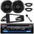 JVC KD-T720BT Single DIN Bluetooth USB/AUX CD Player AM/FM Radio Multimedia Stereo Receiver W/Install Kit, 2x 6.5" 240W Max 2-Way Speakers W/Adapters (Fits 1998-2013 Harley Davidson Motorcycles)