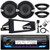 JVC KD-X38MBS Single DIN Marine Bluetooth USB AUX LED AM/FM Stereo Receiver, 2x JVC 6.5" 2-Way Speakers, Dash Install Kit, Speaker Adapters, Thumb Control Module, Antenna, Harley Handle Bar Controls