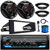 JVC KD-X480BHS Single DIN Bluetooth USB/AUX LED AM/FM Radio SiriusXM Ready Amazon Alexa Stereo Receiver W/Install Kit, 2x 6.5" 300W Max 2-Way Coaxial Speakers W/Adapters, Speaker Wire, Radio Antenna