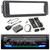 JVC KD-X480BHS Single DIN Bluetooth USB AUX LED AM/FM Stereo SiriusXM LED Car Audio Receiver, Dash Install Kit for Radio + Handle Bar Control Module Fits 1998 2013 Harley Touring Motorcycle Bikes