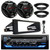 JVC KD-T720BT Single DIN AM/FM Stereo USB AUX Bluetooth CD Player Multimedia Car Audio In-Dash Receiver, 2x 6.5" 300W Max 2-Way Audio Speakers with Adapters, FLHX FLHTC Install Harley Dash Kit