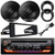 JVC KD-T925BTS Single DIN Bluetooth USB/AUX CD Player LED AM/FM SiriusXM Ready Amazon Alexa Stereo Receiver w/Install Kit, 2x 6.5" 300W Max 2-Way Speakers w/Adapters (Fits 1998-2013 Harley Davidson)