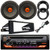 JVC KD-T925BTS Single DIN Bluetooth USB/AUX CD Player AM/FM SiriusXM Ready Amazon Alexa Stereo Receiver W/Install Kit, 2x 6.5" 300W Max Midrange Speakers W/Adapters (Fits 1998-2013 Harley Davidson)