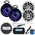 JBL PRV175 Bluetooth USB Marine Gauge Stereo Receiver, 2X 6.5" 225W White Speaker, 8" 450W Black Marine LED Speakers (Pair), Wired Remote, USB/AUX Mount, Antenna, 50FT wire