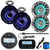 JBL PRV175 Bluetooth USB Marine Gauge Stereo Receiver, 2X 6.5" 300W Titanium Marine LED Speakers, 8" 450W Black Marine LED Speakers (Pair), Remote, USB/AUX Mount, Antenna, Wire