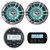 JBL PRV175 Bluetooth USB Marine Gauge Style Stereo Receiver, 2X 6.5" 2-Way Coaxial 300W Titanium Marine LED Speakers, Milennia REM70 Wired Remote