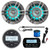 JBL PRV175 Bluetooth USB Marine Gauge Style Stereo Receiver, 2X 6.5" 300W Titanium Marine LED Speaker, USB/AUX Mount , Wired Remote, Black Long Range Marine Antenna, 50FT 16 gauge wire
