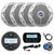 JBL PRV175 Bluetooth USB Marine Gauge Style Stereo Receiver, 4X 6.5" 180W White Marine Speaker, USB/AUX Mount , Milennia REM70 Wired Remote, Marine Wired 22" Black Antenna, 50FT 14 gauge wire