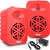 5.25” 2-Way Indoor/Outdoor Bluetooth Speaker System - 1/2” High Compliance Polymer Tweeter (Red)