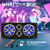 10'' Dual Subwoofer Box System - Rear Vented Design with Built-in Illuminating LED Lights