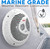 Dual 8'' Waterproof Marine Speakers, Full Range Stereo Sound, 180 Watt, White