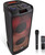 Portable PA Speaker System and Microphone System with Flame light. Rechargeable Battery, Bluetooth Wireless Streaming, Handheld Microphone, MP3/USB/Micro SD/FM Radio (8’’ -inches, 40 Watt)