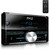 Pyle PLRDN43 Single Din Bluetooth USB/AUX/MP3 Stereo Amplifier Receiver w/Remote, 2 Pair (QTY 4) of Pyle PLMRS8W 8" 320 Watt Peak Power 2-Way Low-Profile Marine Speakers (White) with Speaker Wire