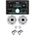 Pyle PLRDN43 Double DIN Bluetooth USB/AUX MP3 AM/FM Radio Stereo Car Audio Receiver Bundle Combo with 2x 6.5" 450 Watt Peak Power 2-Way White Marine Audio Component Speakers