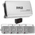 Pyle PLMRC400X4 800 Watt Peak Power 4-Channel Marine Class D Compact Amplifier w/ 2 Pair of Pyle PLMR24S 3.5'' 200 Watt 3-Way Weather Proof Mini Box Speaker System (Silver), Wireless Receiver Remote