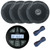 Infinity Marine Gauge Style AM/FM Bluetooth AUX/USB Stereo Receiver, Two Pair (4) 6.5" 180 Watt Dual Cone Black Boat Speakers