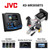 JVC 2.7" LCD Display Marine USB Bluetooth AM/FM Stereo Digital Media Receiver Bundle Combo with 6.5" 2-Way 100W Max Boat Speakers (2 Pair), 6.5" Black Unloaded Speaker Pods (2 Pair), Wire, Antenna