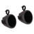 3 Pairs (QTY 6) of Enrock 6.5" 180 Watt Peak Power 2-Way Marine Audio White Boat Speakers Bundle Combo with (QTY 2) 6.5" Black Unloaded Speaker Pods, 50ft Wire