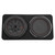 Pair (QTY 2) of Kicker CompRT 12" 1000 Watt Peak Power 2-Ohm Black Car Audio Dual Subwoofer Enclosure with Speaker Wire