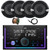 In-Dash Double DIN USB/AUX Bluetooth AM/FM Digital Media Stereo Car Receiver, 4x 6.5" 300 Watt Max Power 2-Way Automotive Audio Speakers, 22" Antenna, 16 Gauge 50 ft Speaker Wire