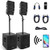 Pyle PS12X2ACT 1320 Watt 3-Way Full Range Sound Line Array PA Speaker System with 12'' Bluetooth Subwoofer, 12'' Subwoofer, 8x 4” Passive Line Array Speakers, 2x Stand, Audio Cables and Remote Control