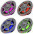 Two Pairs (Qty 4) of JBL Stadium 6.5" OEM Replacement 300 Watt Max Power 2-Way RGB LED Gray Marine Audio Speakers (Bulk Packaging)