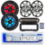Dual Electronics MXD13 in-Dash Marine Bluetooth AM/FM Stereo Digital Media Receiver, 2x 6.5" 120W 2-Way Multicolor LED Boat Speakers, 2x Charcoal Grilles, 2x Chrome Grilles, Radio Cover (Black), Wire
