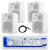 Dual Electronics MXD13 in-Dash Marine USB Bluetooth AM/FM Stereo Digital Media Receiver, 4x 4" 30 Watt Max Power 3-Way Indoor/Outdoor White Speakers, 22" Antenna