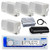 Dual Electronics MXD13 in-Dash Marine USB Bluetooth AM/FM Stereo Receiver, 4x 3.5'' 200W 3-Way Indoor/Outdoor Waterproof Wall Mount Speakers (White), White Radio Cover, 4-Channel Amplifier, Antenna