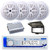 Dual Electronics MXD13 Single-DIN Marine Bluetooth AUX/USB MP3 AM/FM Digital Media Stereo In-Dash Receiver W/White Cover, 4x 5.25'' 100W Max Power 2-Way Full Range White Speakers, 4 Channel Amplifier