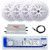 Dual Electronics MXD13 in-Dash Marine USB Bluetooth AM/FM Stereo Digital Media Receiver, 4x 5.25'' 100 Watt Peak Power 2-Way Full Range Boat Audio Speakers (White), 22" Antenna, 4-Channel Amplifier