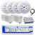 Dual Electronics MXD13 in-Dash Marine USB Bluetooth AM/FM Stereo Receiver, 4x 6.5'' 120 Watt 2-Way Boat Audio White Speakers, 2x 3.5'' 200 Watt 3-Way Box Speakers (White), 4-Channel Amplifier, Antenna