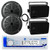 Dual Electronics MXD13 in-Dash Marine USB Bluetooth AM/FM Stereo Receiver, 2x 5.25'' 100 Watt 2-Way Full Range Boat Audio Black Speakers, 2x 3.5'' 200 Watt 3-Way Mini Box Speakers (Black), 22" Antenna