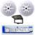 Dual Electronics MXD13 Single-DIN Marine Bluetooth AUX/USB MP3 AM/FM Digital Media Stereo In-Dash Receiver W/White Cover, 2x 5.25'' 100 Watts Max Power 2-Way Dual Cone Full-Range White Boat Speakers