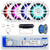 Dual Electronics MXD13 Single-DIN Marine Bluetooth USB/AUX MP3 AM/FM Radio Digital Media Stereo Receiver W/White Cover, 4x 6.5" 300W Max Power 2-Way Coaxial RGB LED White Speakers W/Wire, Antenna