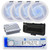 Dual Electronics MXD13 Marine MP3/AUX/USB Bluetooth AM/FM Radio Receiver, 4-Channel Amplifier, 4x 5.25" 180 Watt Max 2-Way Low Profile Blue Flashing LED Boat Audio Speakers, Stereo Cover (White)