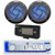 Dual Electronics MXD13 Marine MP3/AUX/USB Bluetooth AM/FM Radio Digital Media Receiver, 2x 5.25" 180 Watt Max 2-Way Waterproof Low Profile Blue Flashing LED Boat Audio Speakers, Stereo Cover (Black)