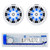 Dual Electronics MXD13 Single DIN Marine Mechless Digital Media Bluetooth MP3 AUX USB AM/FM Radio Boat Stereo Receiver w/ 2x 6.5" 150 Watt Max Blue Flashing LED Boat Audio White Speakers