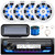 JVC KD-X38MBS Single DIN Marine MotorSports Bluetooth USB AUX LED Illumination AM/FM Radio Stereo Receiver with 4x Kicker 6.5" 150W Max Marine Audio Speakers w/ Blue LED Lights, Radio Cover Speaker Wire + Antenna