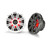 Kicker 6.5" 195 Watt Peak Power Marine OEM Replacement RGB Multicolor LED Boat Audio Speakers (Pair) with Silver Grilles