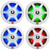 Two Pairs (QTY 4) Of JBL Club 82 8" OEM Replacement 450 Watt Max Power 2-Way High-Performance Marine RGB LED Speakers with White and Gray Grilles