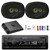 Infinity Alpha 100 Single DIN Bluetooth USB/AUX SD FM Radio MP3 Digital Media Receiver, 2x 6x9" 450 Watt Peak Power 3-Way Car Audio Speakers, 2-Channel Amplifier with Wiring Install Kit
