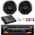 JVC KD-T925BTS Single DIN USB AUX Bluetooth AM/FM Radio CD Player Stereo Receiver, 2x 6.5" 240 Watt Max 2-Way Car Audio Speakers, 2-Channel Amplifier with Wiring Install Kit