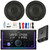 JVC KW-X850BTS Double DIN Mechless USB AUX Bluetooth AM/FM Radio Receiver, 2x 6.5" 200 Watt Max 2-Way Thin-Mount Car Audio Speakers, 2-Channel Amplifier with Wiring Install Kit