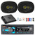 Dual In-Dash USB Bluetooth AM/FM Radio MP3 CD Stereo Receiver, 2x 6x9" 450 Watt Peak Power 3-Way Car Audio Speakers, 2-Channel Amplifier with Wiring Install Kit